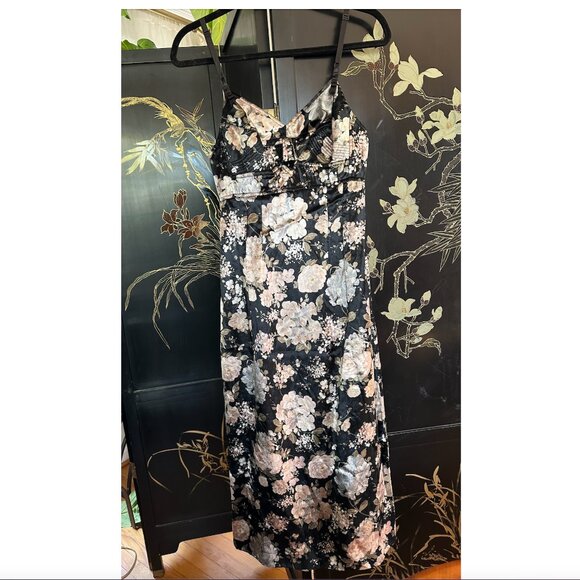 Dolce & Gabbana 1990s Floral Velvet Bustier Slip Dress IT40 - Archival G323/8536 - Picture 2 of 16